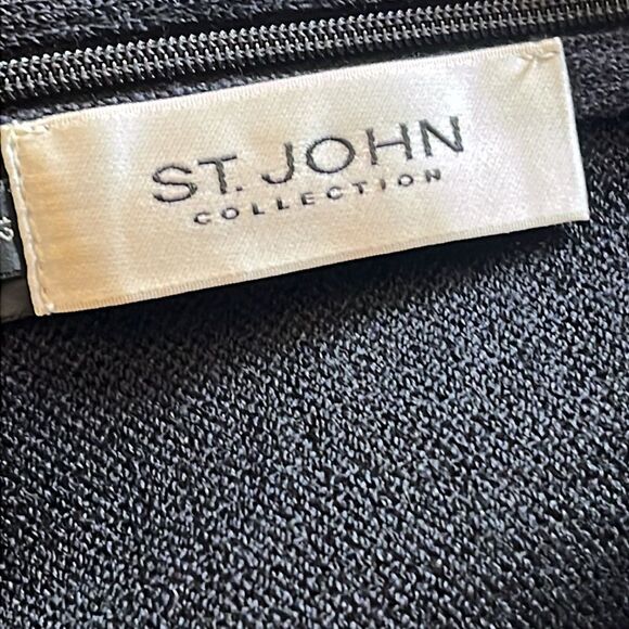 St. John Collection 70% Wool Knit Sheath Dress Size 12 Black (read description) - Picture 12 of 16